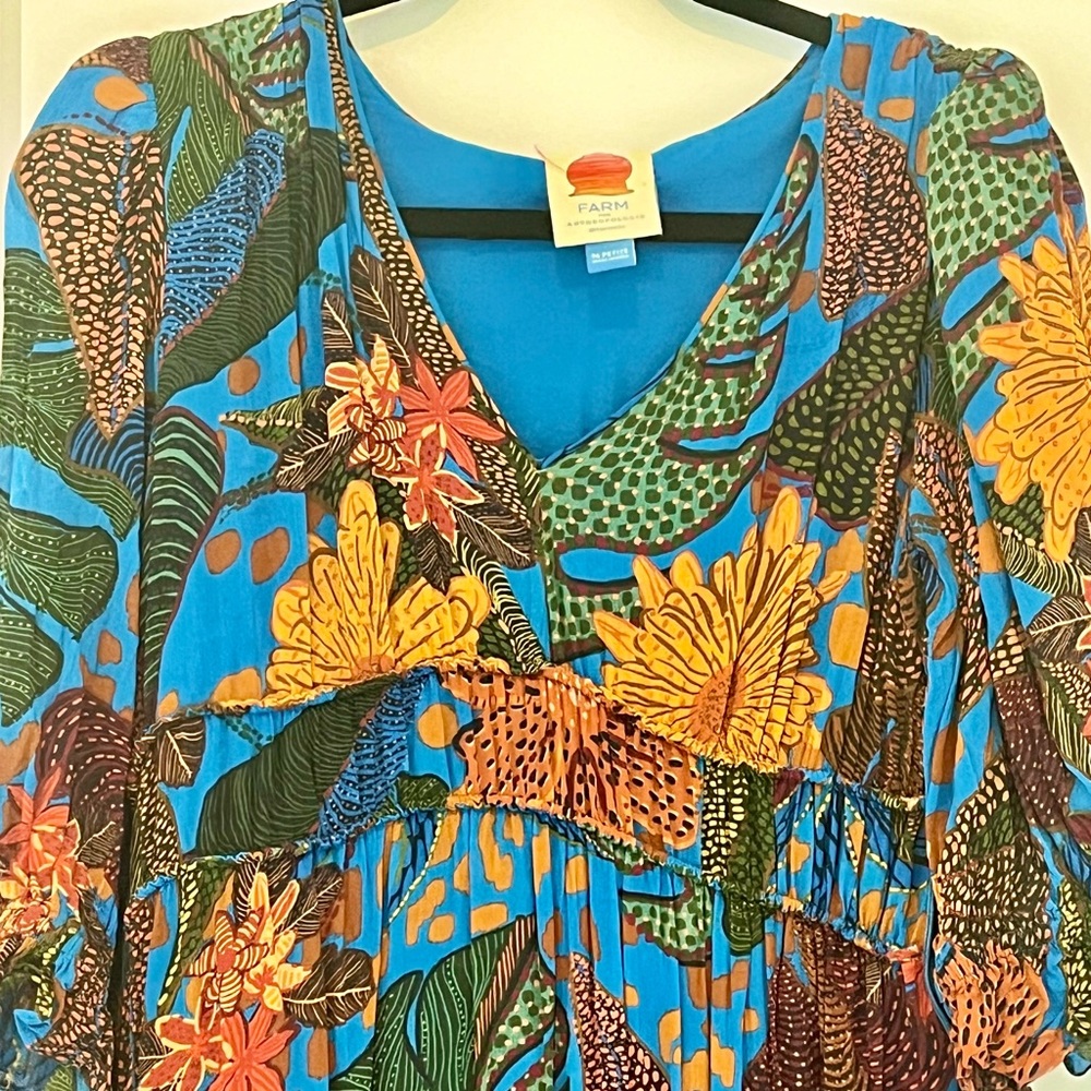 FARM Rio Puff Sleeve Maxi Dress (MP)